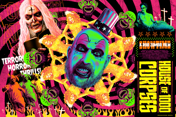 HOUSE OF 1000 CORPSES BLACK LIGHT Screenprinted Poster – Justin