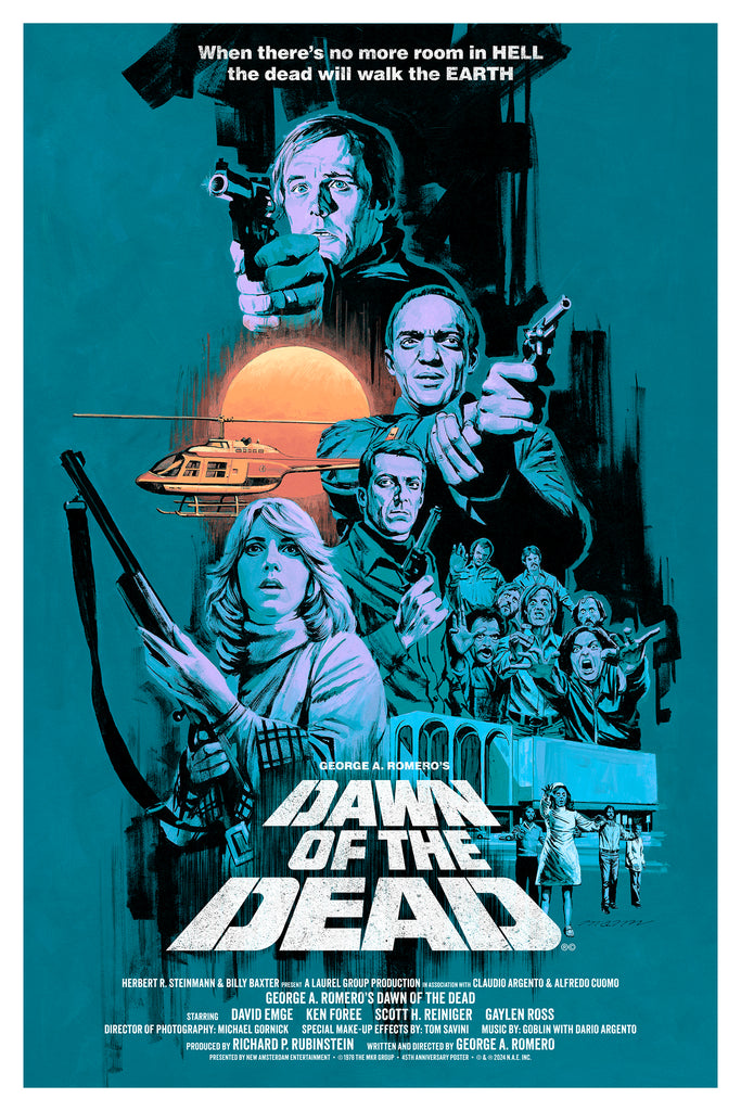 DAWN OF THE DEAD - EMERALD VARIANT Screenprinted Poster