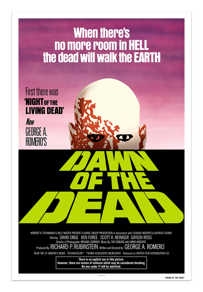 Dawn of the Dead - GID Variant - Screenprinted Theatrical Poster