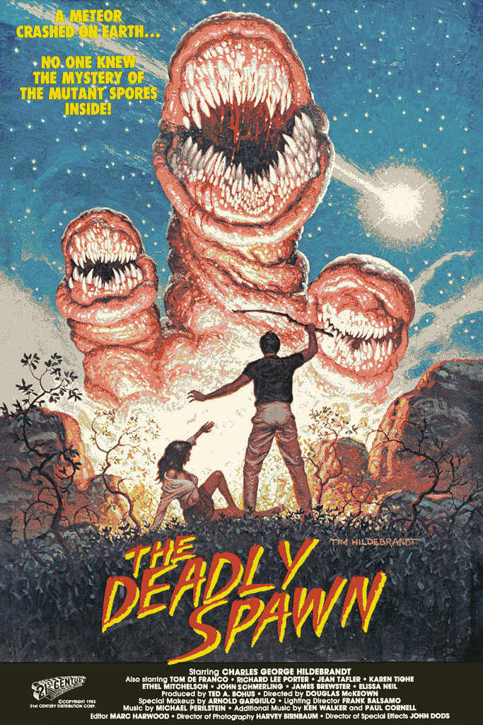 THE DEADLY SPAWN Screenprinted Poster - GID VARIANT