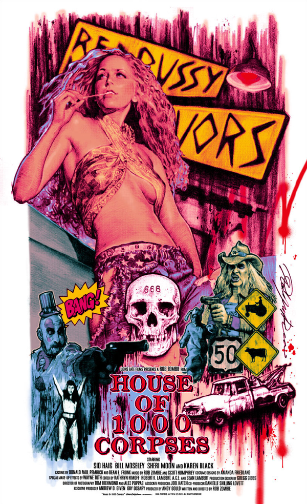 HOUSE OF 1000 CORPSES Screenprinted Poster